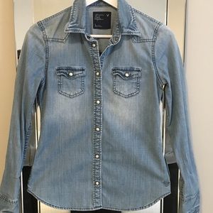 Denim button down shirt